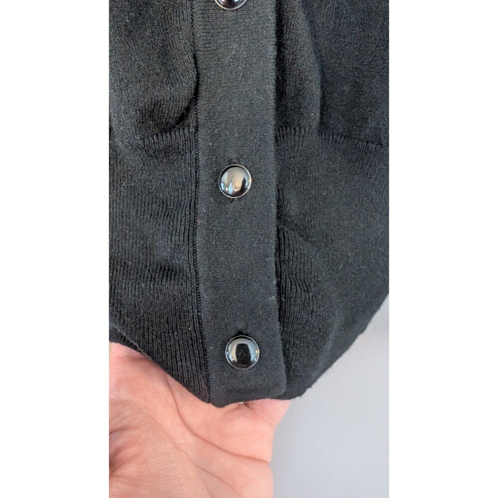 Banana Republic Women’s Silk Cotton Cashmere Black Cardigan Sweater Size Small - Picture 3 of 6
